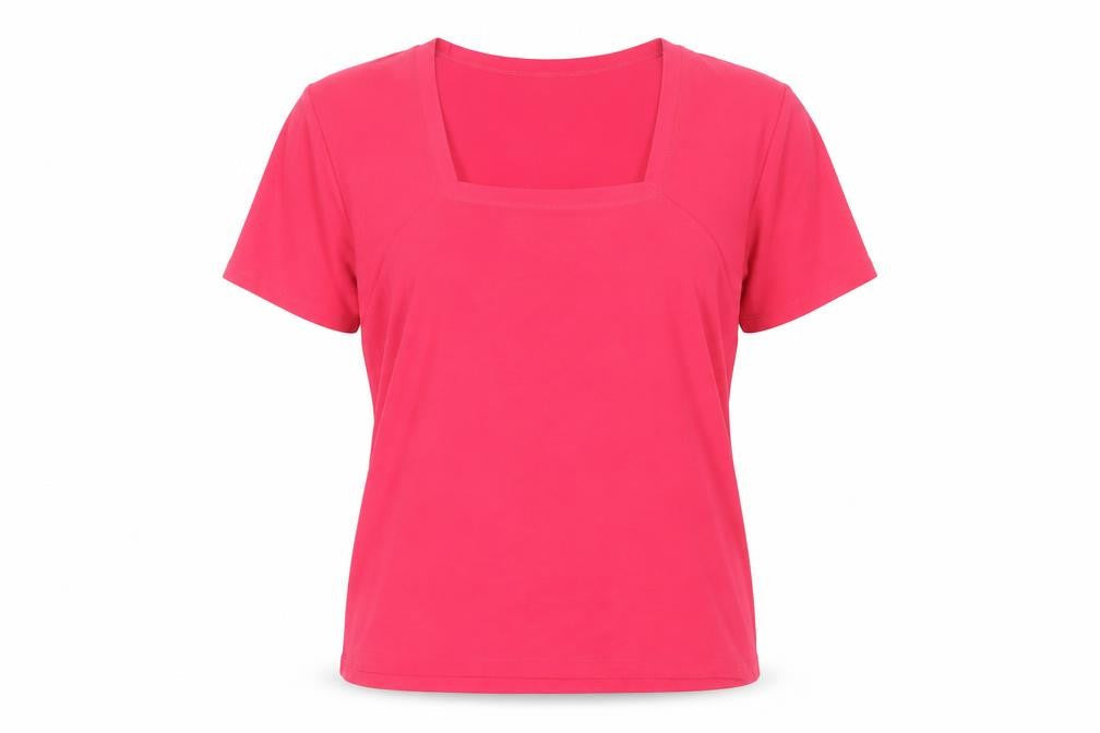 Viyella Women's XL Pink Square Neck Top