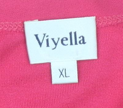 Viyella Women's XL Pink Square Neck Top