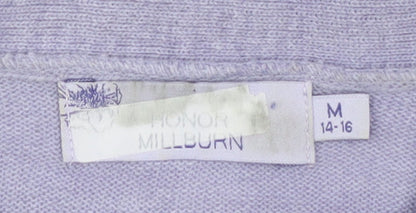 Close-up detail of Honor Millburn Women's Purple jumper, size M