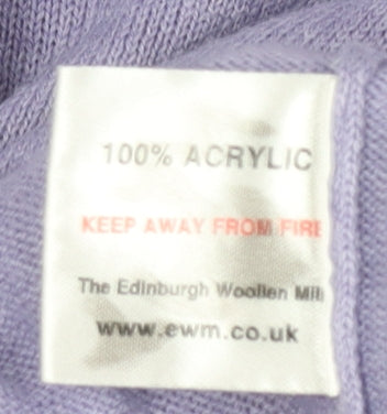 Brand and care label for Honor Millburn Women's Purple jumper, size M