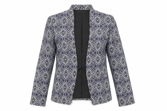 Banana Republic Women's Blue Geometric Blazer Size 6