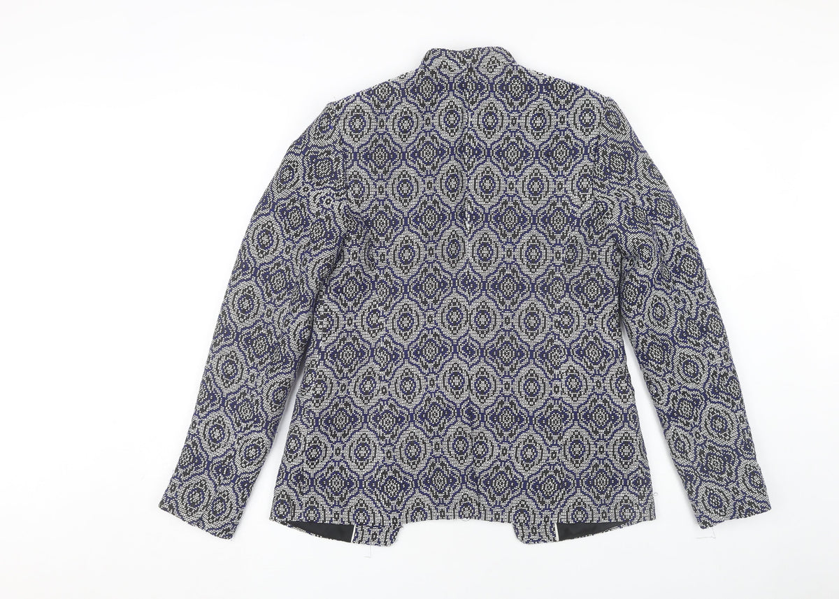 Banana Republic Women's Blue Geometric Blazer Size 6
