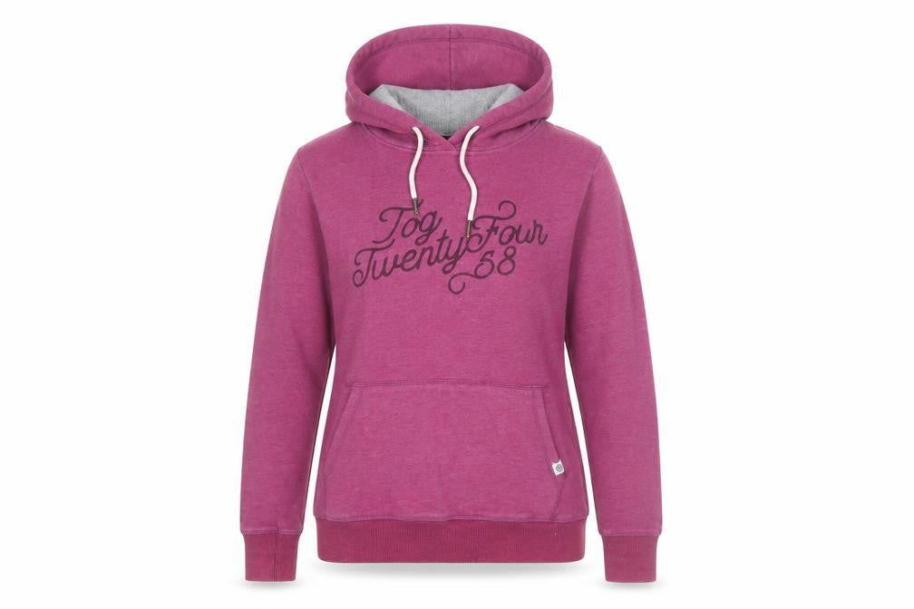 TOG24 Women's Purple Pullover Hoodie, Size 8, Logo Accent