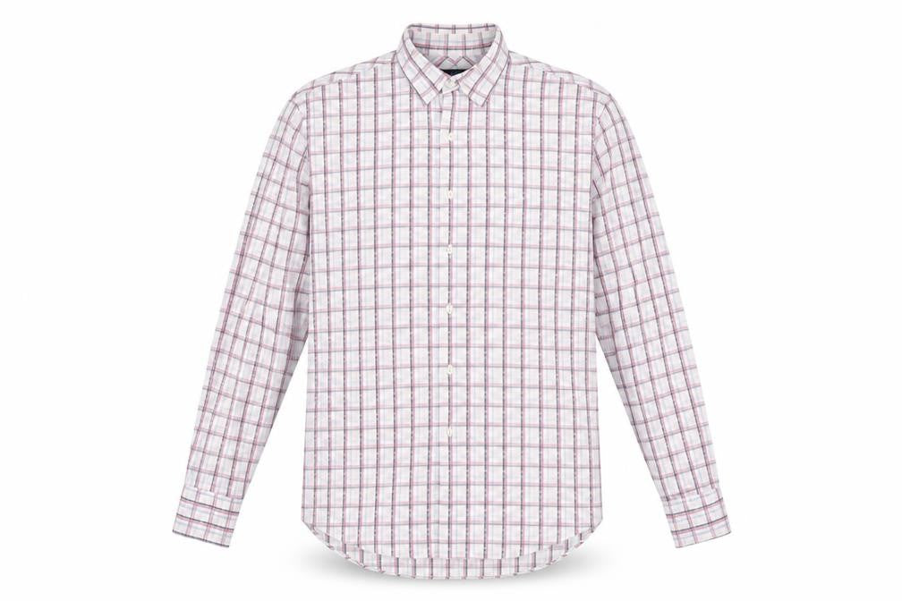 Austin Reed Men's Multicoloured Check Shirt L
