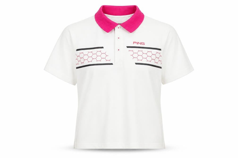 PING Unisex Kids White Polo Shirt M