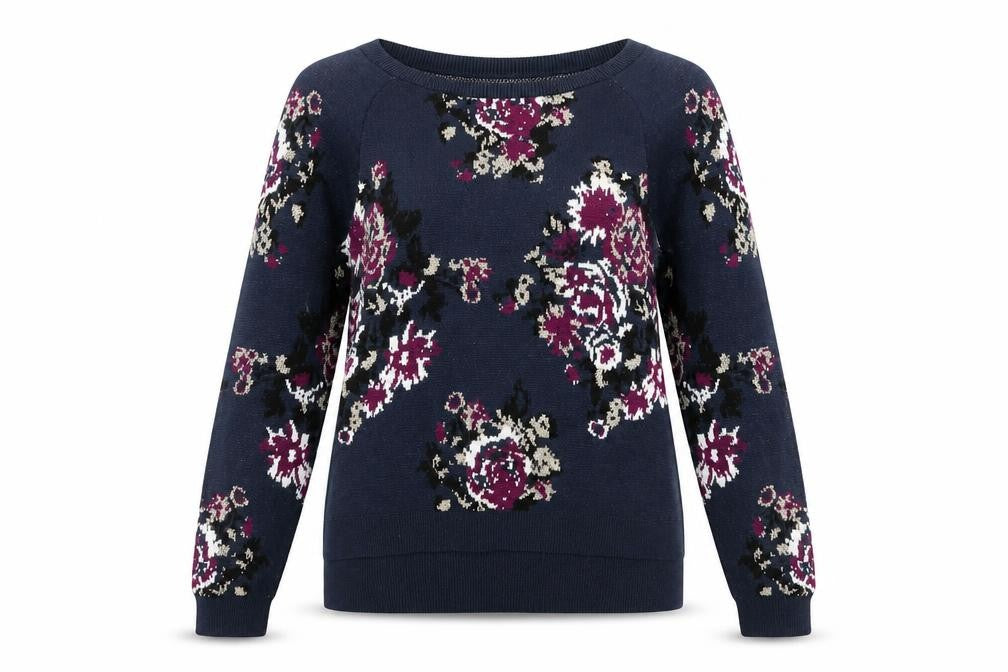 s.Oliver Women's Multicoloured Floral Pullover Jumper Size 10