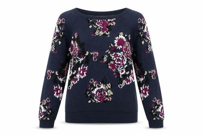 s.Oliver Women's Multicoloured Floral Pullover Jumper Size 10