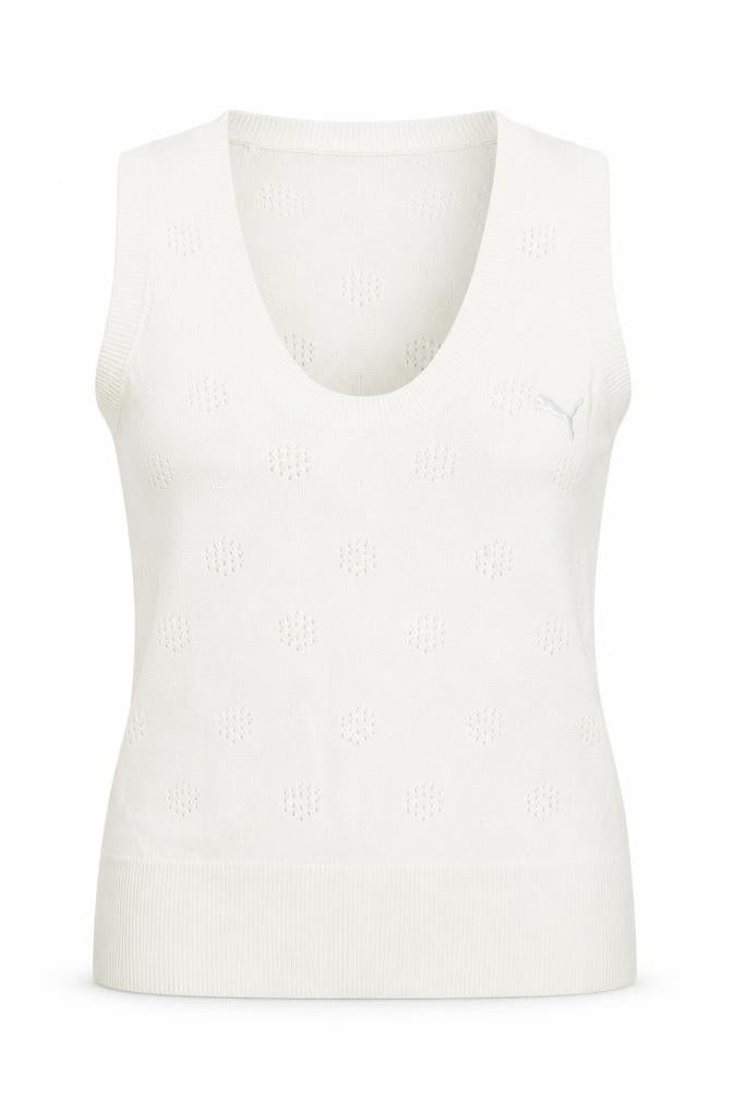 Puma Women's White Knit Vest Size 6