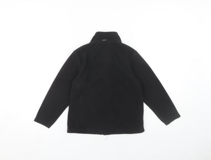 Back view of Regatta boys’' black 5-6 years basic jacket, full zip
