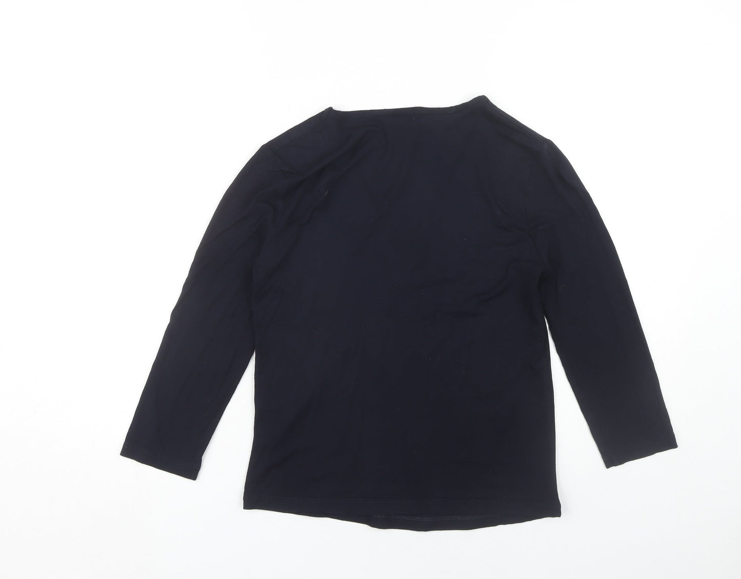 Viyella Women's Black V-Neck Blouse, Size S