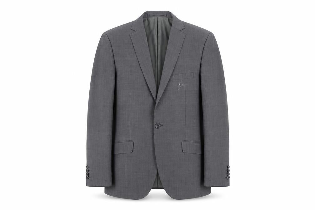 Moss London Men's Grey Slim Fit Blazer, Size M