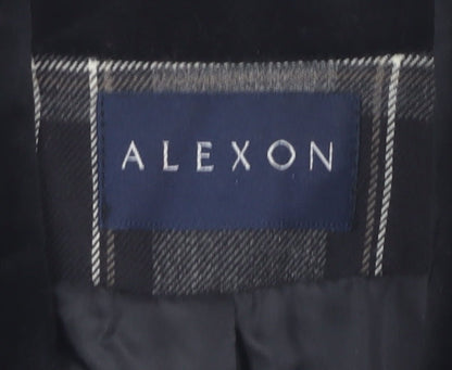 Alexon Women's Plaid Wool Jacket, Black/Grey, Size 10