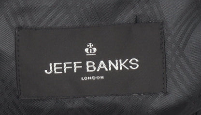 Jeff Banks Men's Grey Wool Blazer, 38 Chest, Regular Fit