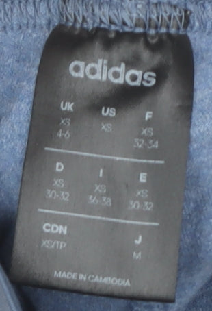 Adidas Women's Blue XS Leggings with Side Stripe
