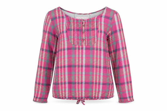 FatFace Women's Pink Plaid Blouse Size 10