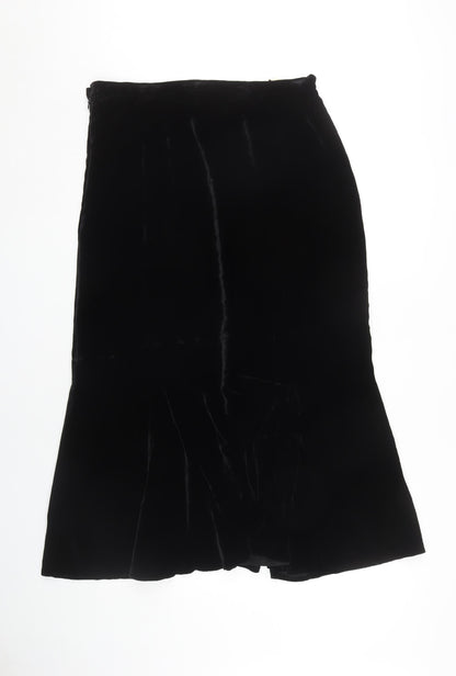Viyella Women's Black Skirt, Size 14, Viscose & Silk