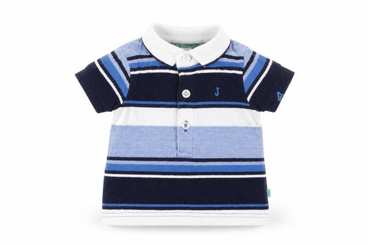 Jasper Conran Unisex Baby Blue Striped Polo 0-3 Months