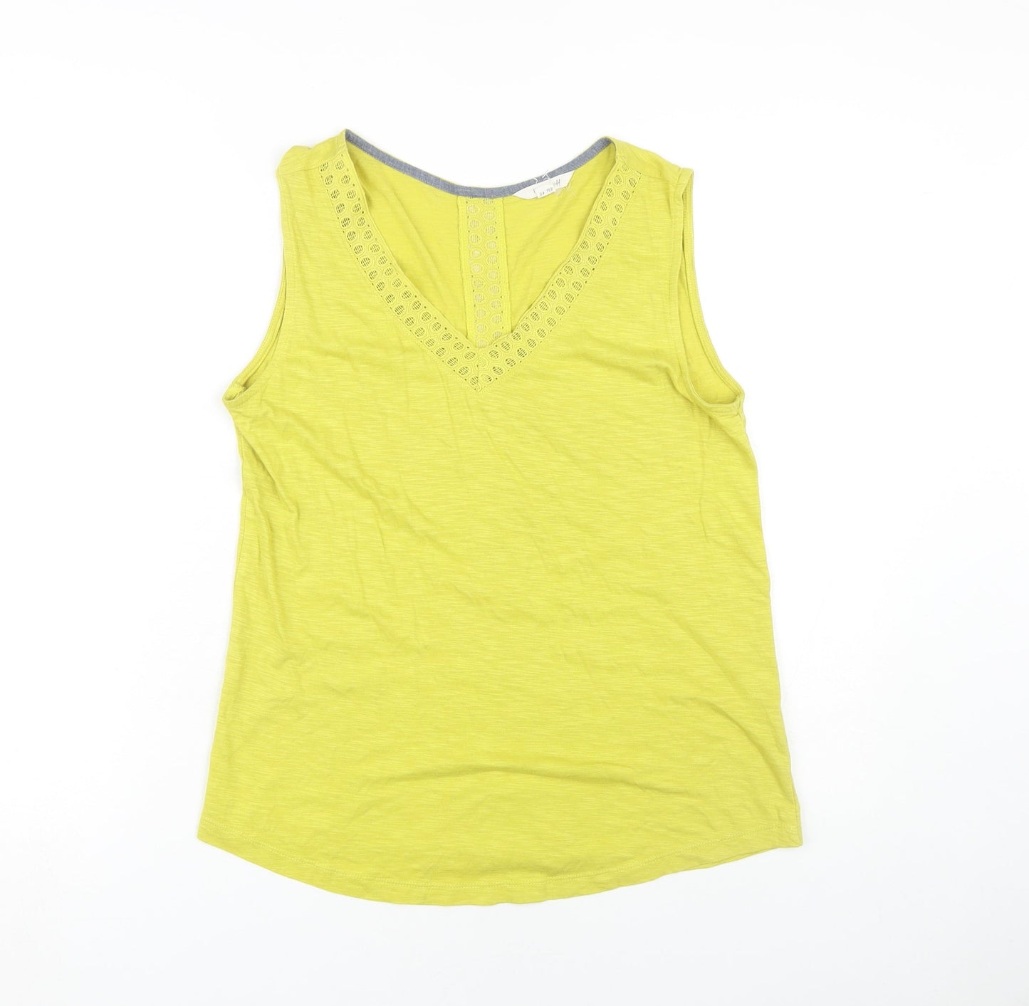 White Stuff Women's Yellow Sleeveless Tank UK 12