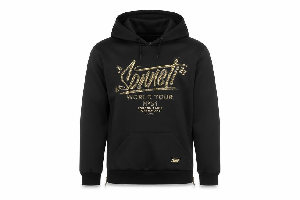 Sonneti Boys Black Pullover Hoodie 10-12 Years with Logo Details