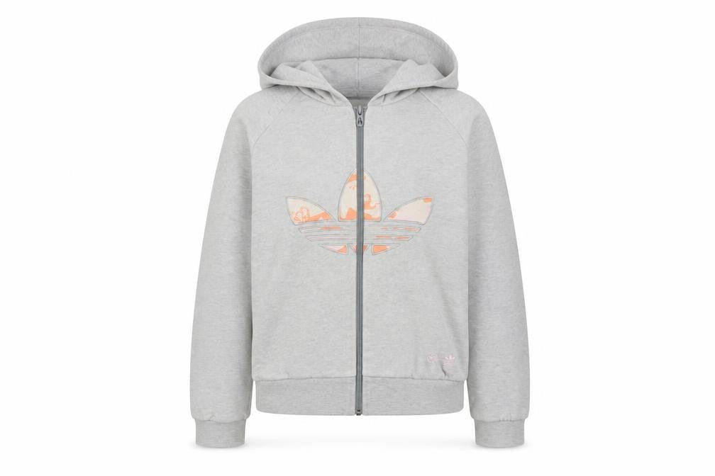 Adidas Women's Grey Full Zip Hoodie Size 10