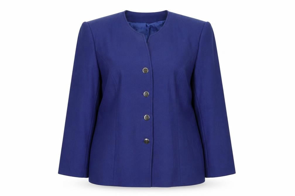 Eastex Women's Blue Wool Suit Jacket Size 16