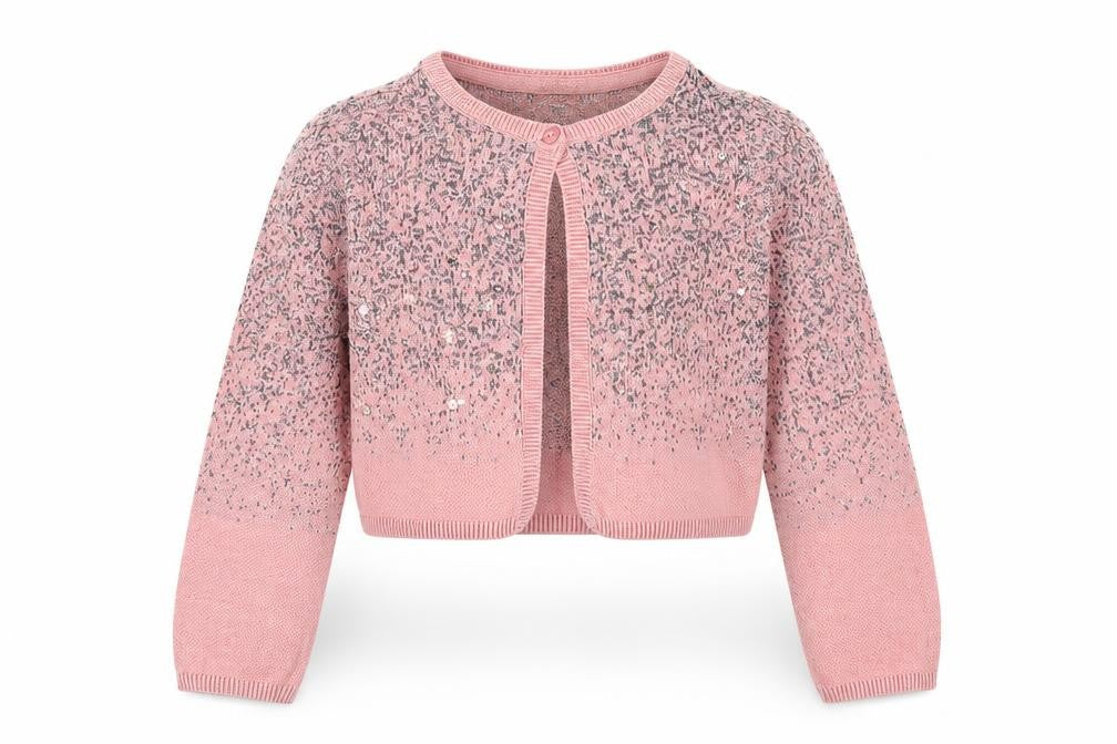 Monsoon Girls Pink Sequin Cardigan 3-4 Years