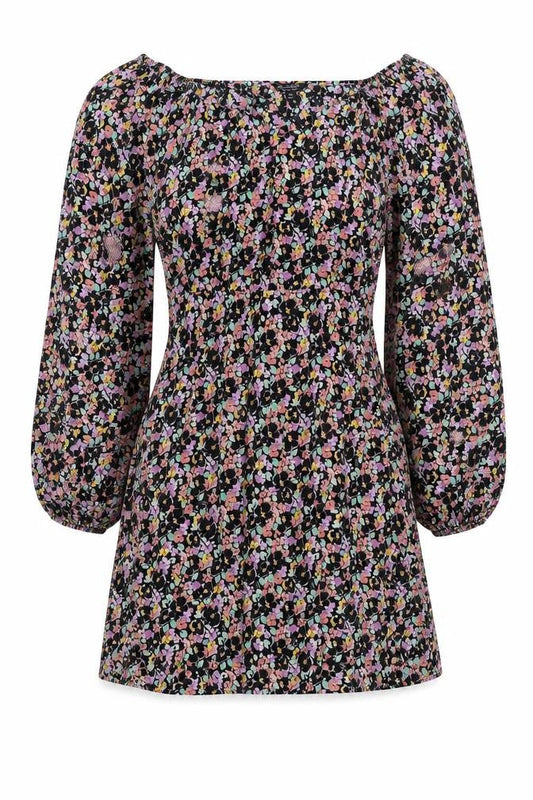 Front view of Miss Selfridge Women’s Floral Dress, size UK 10, Multicoloured