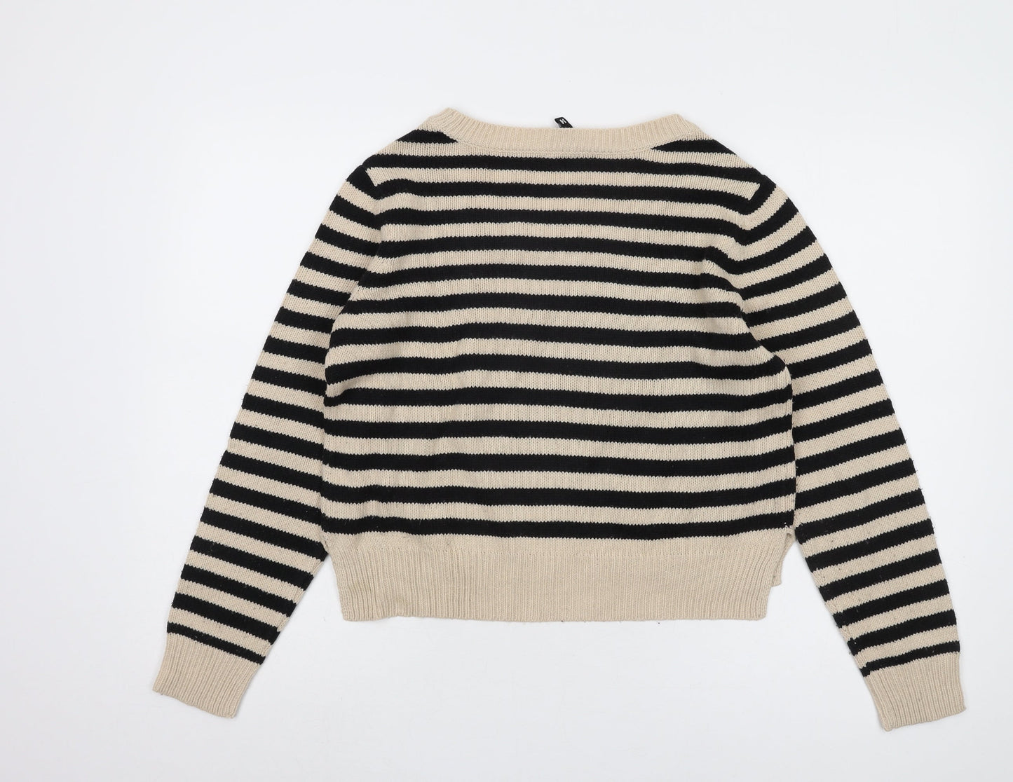 H&M Women's Multicoloured Striped Jumper, Size 12
