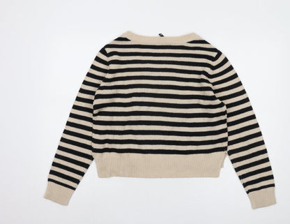 H&M Women's Multicoloured Striped Jumper, Size 12