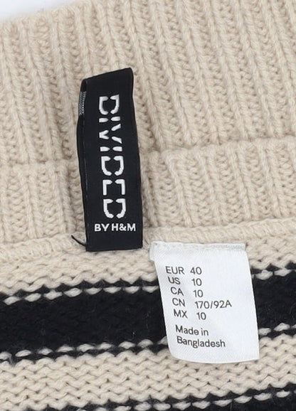 H&M Women's Multicoloured Striped Jumper, Size 12