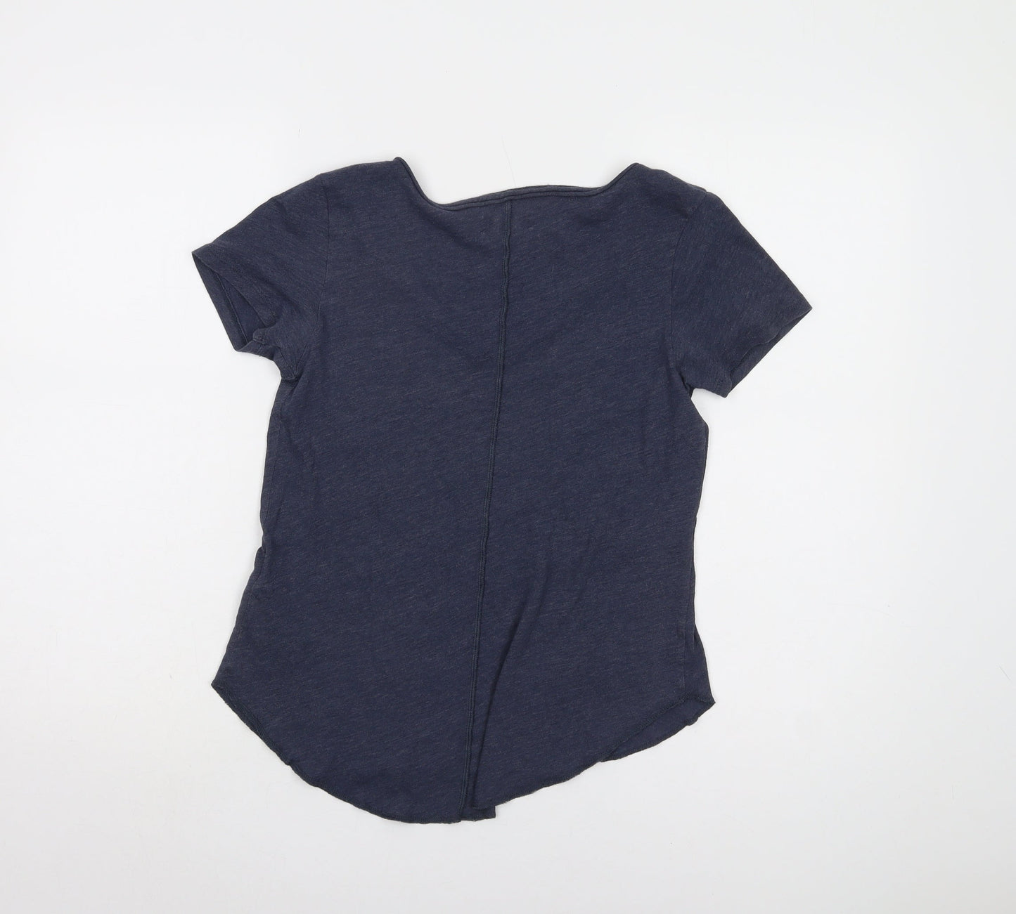 Hollister Women's Blue XS V-Neck Jersey T-Shirt