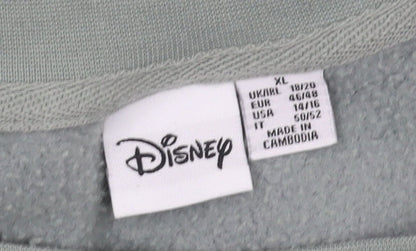 Preloved Disney Women's Grey XL Pullover Sweatshirt - Label
