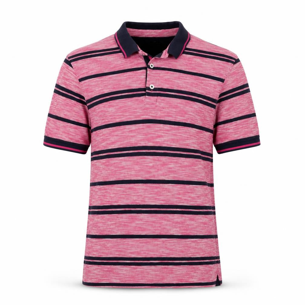 Marks & Spencer Men's Pink Striped Polo M