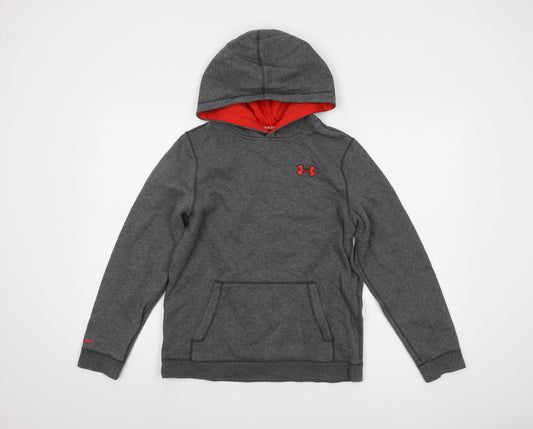 Under Armour Boys Grey Pullover Hoodie Age 12 Yrs