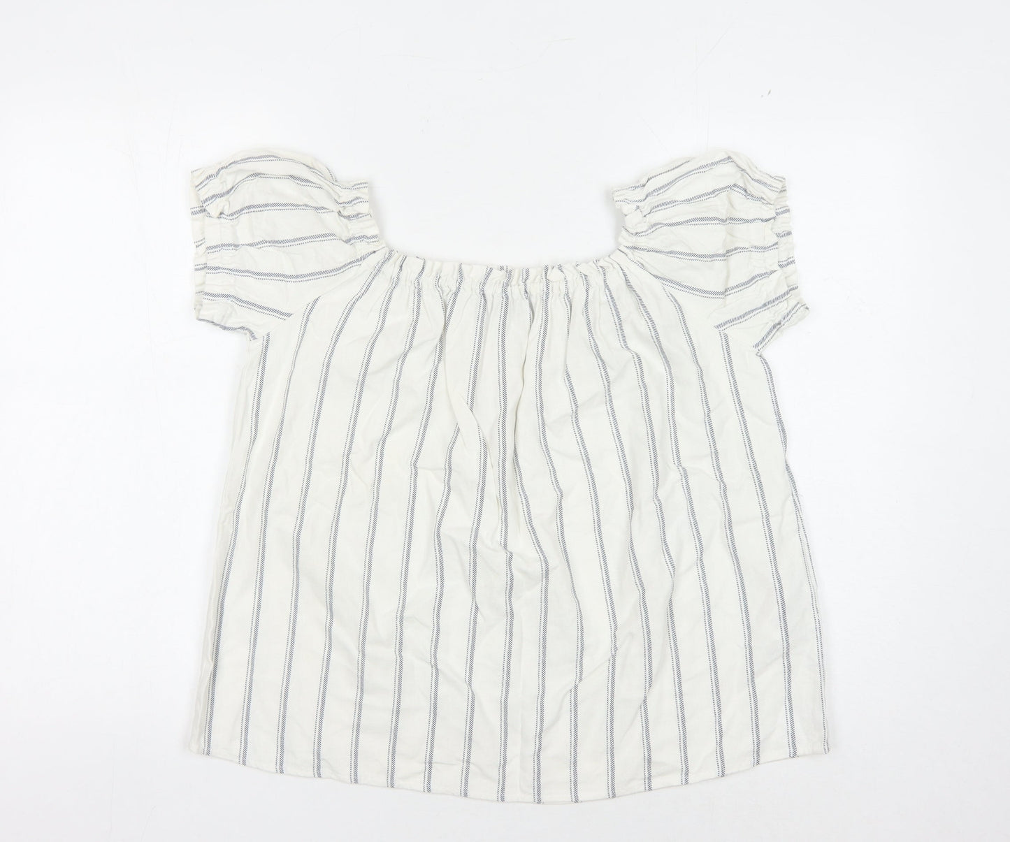 Vero Moda Women’s White Striped Tunic Blouse Size L