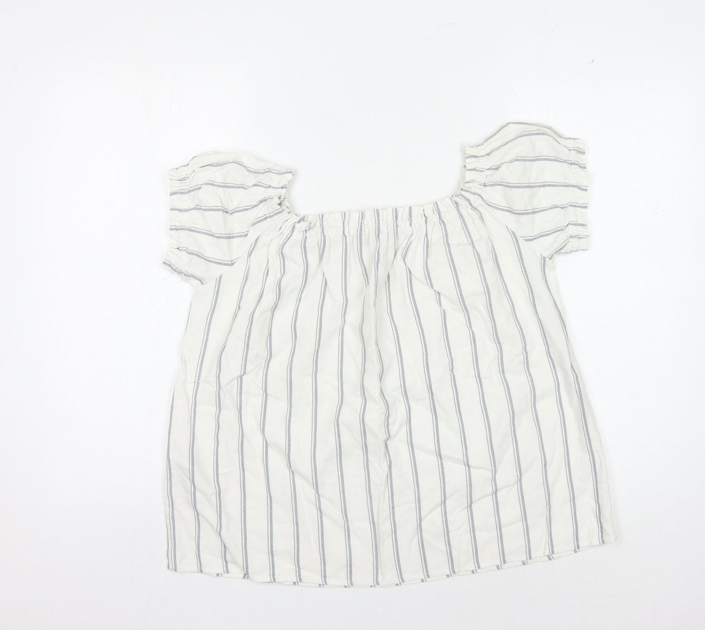 Vero Moda Women’s White Striped Tunic Blouse Size L