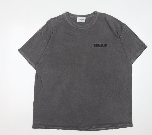 Nothing Is Sacred Men's Grey Crew Neck T-Shirt L