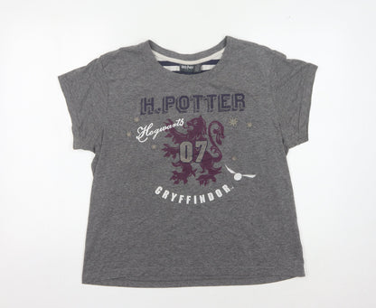Harry Womens Potter Grey Gryffindor T-Shirt L