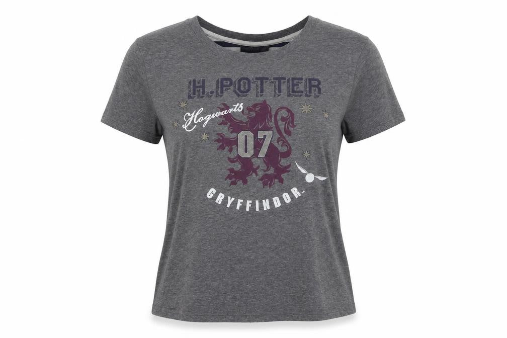 Harry Potter Grey Gryffindor T-Shirt Unisex L