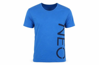 Front view of Adidas Men’s Blue Crew Neck T-Shirt, size L