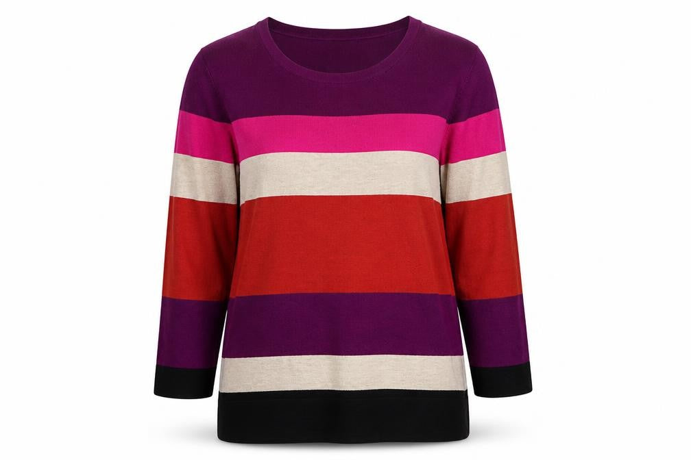 Country Casuals Women's Petite Striped Jumper - Multicoloured S