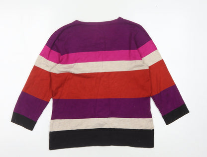 Country Casuals Women's Petite Striped Jumper - Multicoloured S