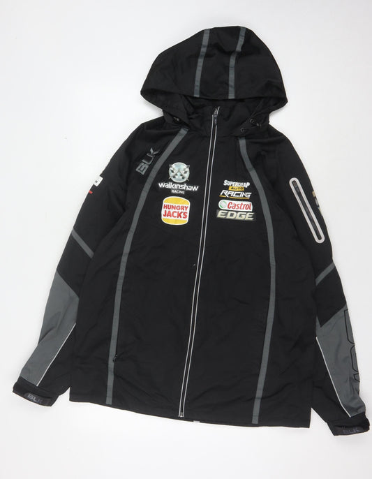 BLK Men's Black Racing Jacket M Waterproof Hooded