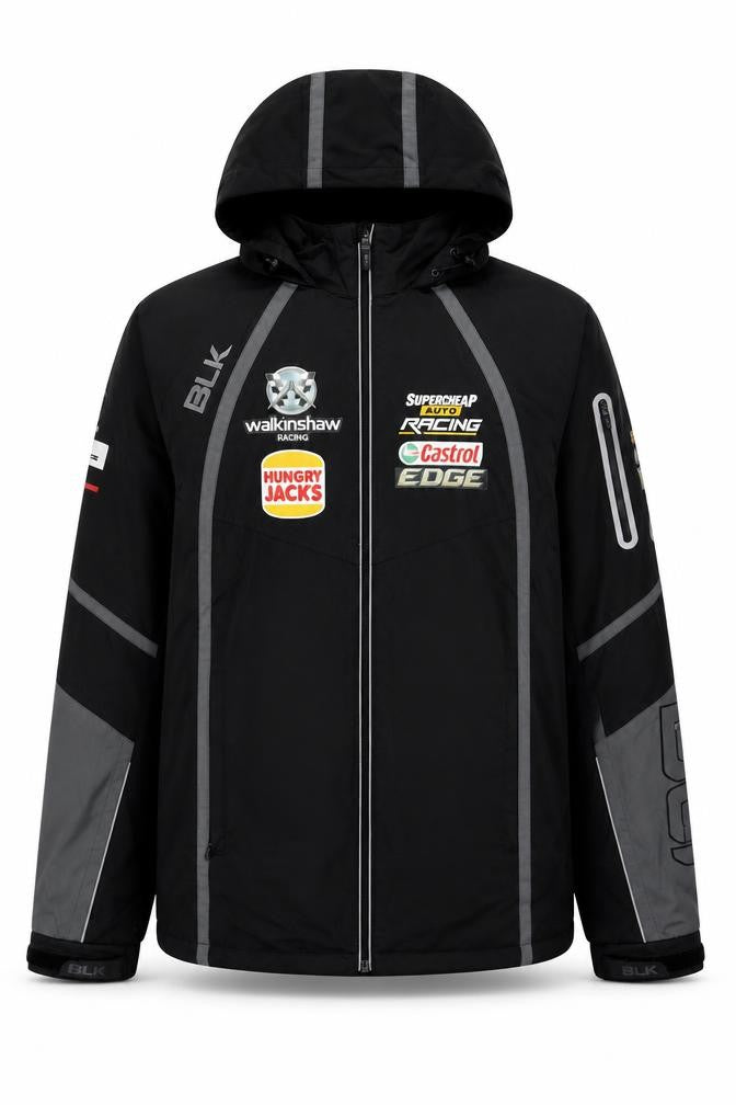 BLK Men's Black Racing Jacket M Waterproof Hooded