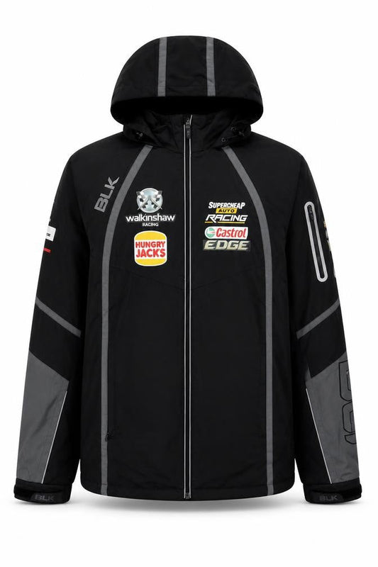 BLK Men's Black Racing Jacket M Waterproof Hooded