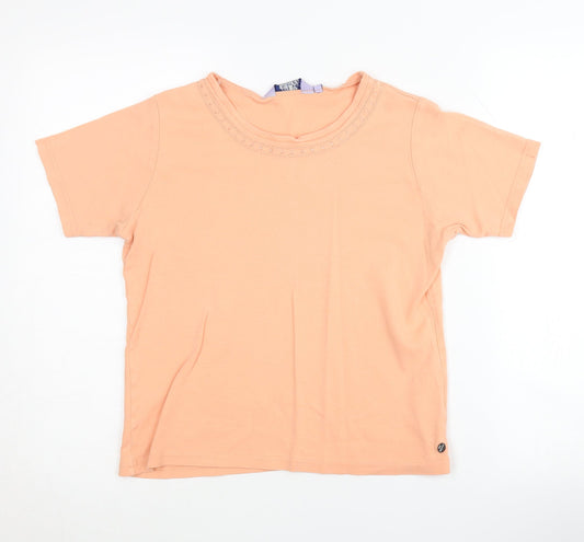 Honor Millburn Women's Orange Basic T-Shirt, Size 10