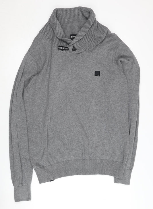 Bench Grey Cotton Pullover Jumper Medium
