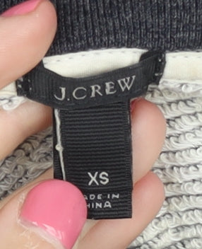 Brand and care label for J.Crew Women's Grey Studded Pullover Sweatshirt XS