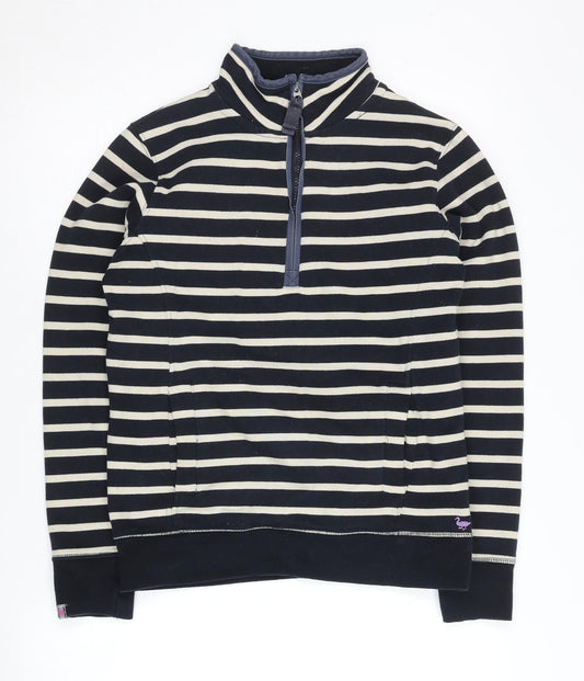 Country Rose Women's Black Striped Henley Sweatshirt S