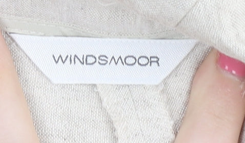 Windsmoor Women's Beige Trousers Size 16 Linen Blend